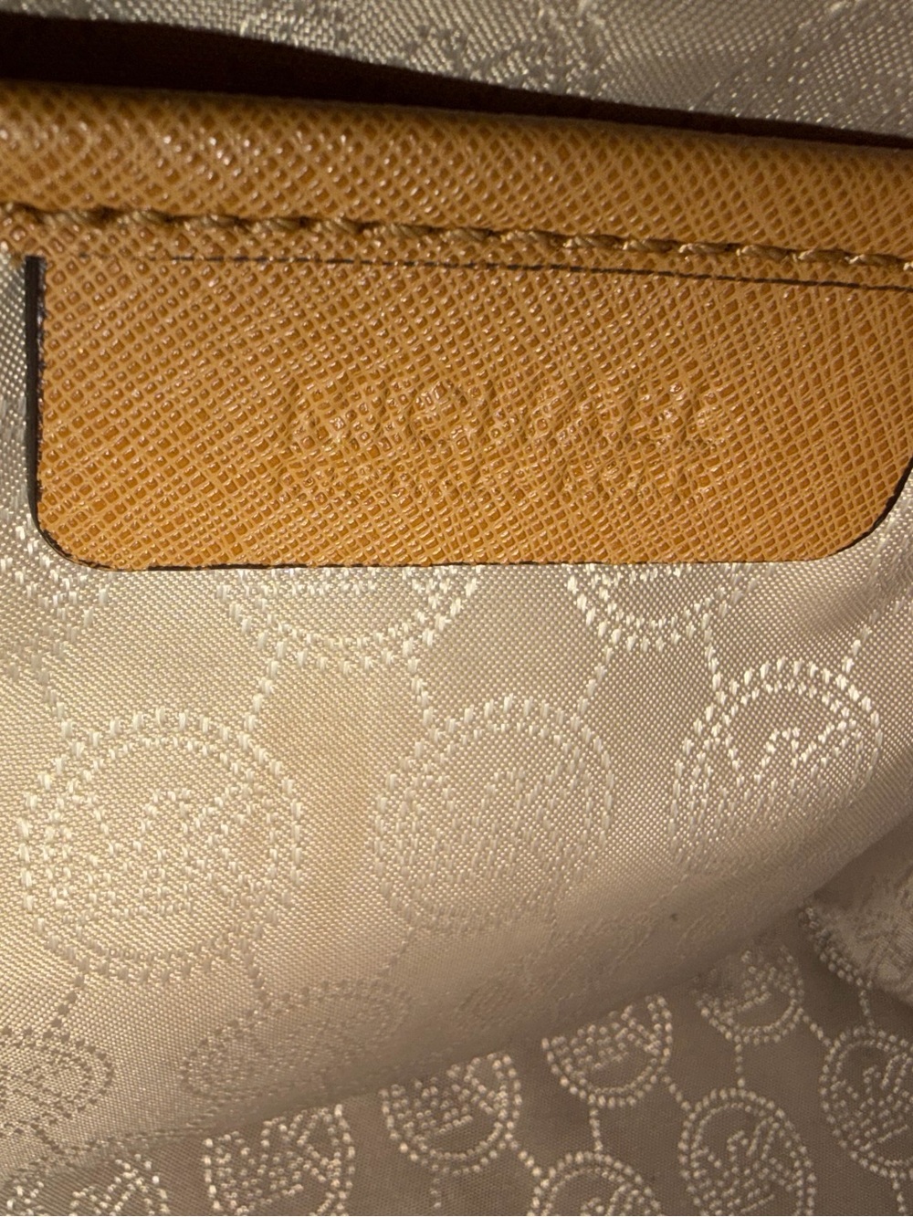 MICHAEL KORS Camel/Tan Saffiano Leather Dome Satchel - Picture 3 of 3